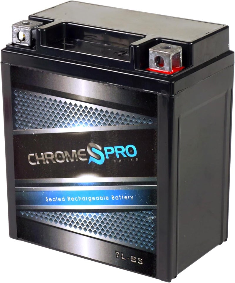 Chrome S Pro 7L-BS Maintenance-Free 12V 7Ah Battery Replacement for ATV, Motorcycle, Jet Skis, Scooter, UTV, and More - Nut and Bolt (T3) Terminal - Image 1